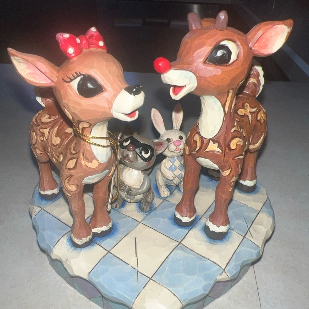 Jim shore 2008 Rudolph, the red nose, traditions, Rudolph and Clarice figurines